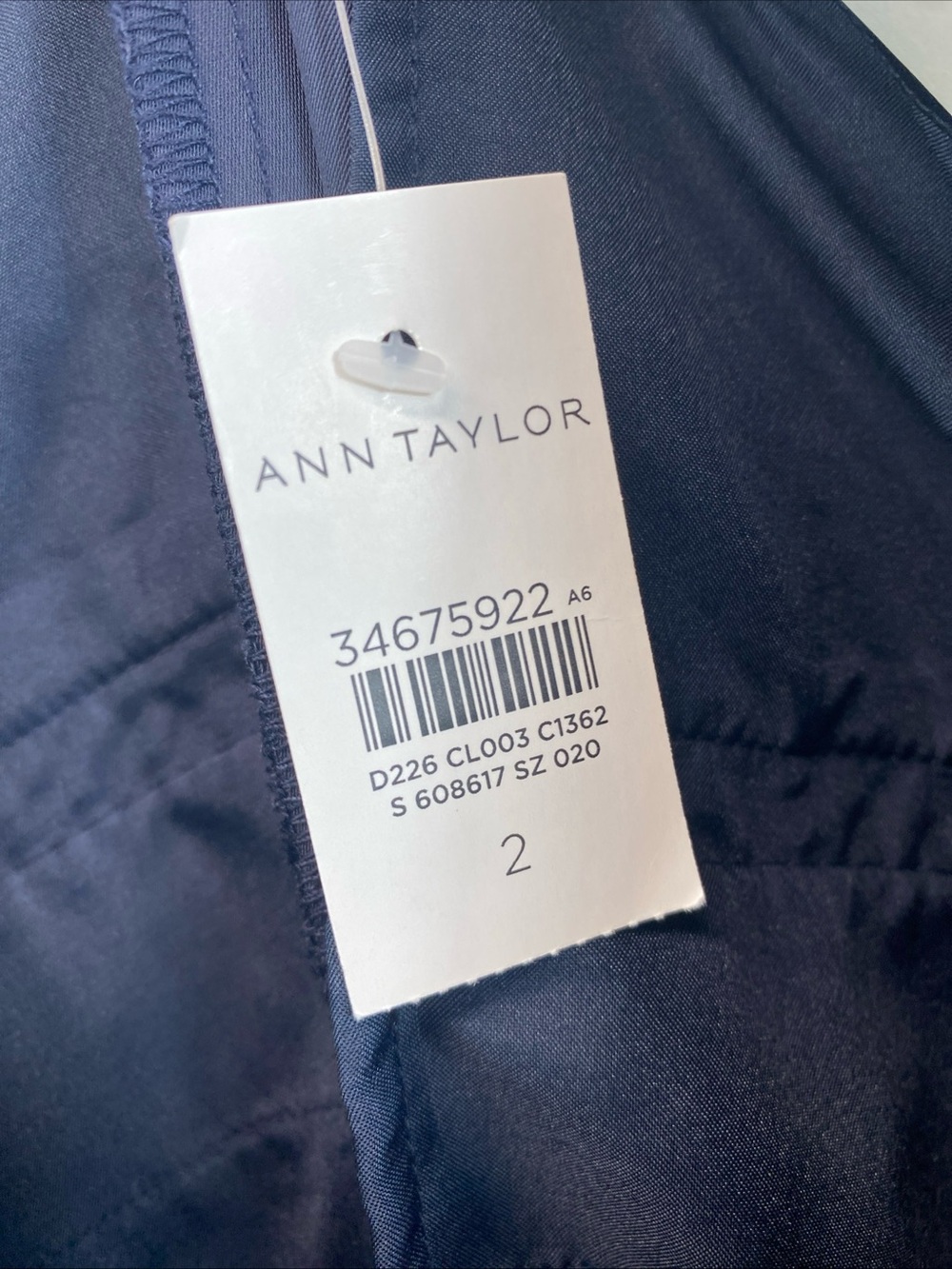 Ann Taylor Wide Leg Satin Pants Navy Blue Size 2 Elegant Quiet Luxury - Picture 4 of 10